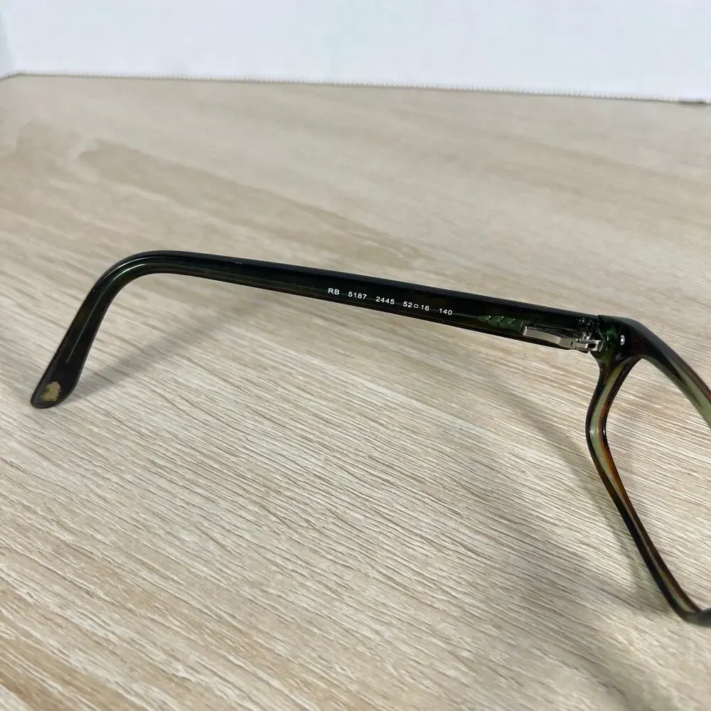 Ray-Ban RB5187 2445 Eyeglasses Brown Green Frames Only 52-16-140